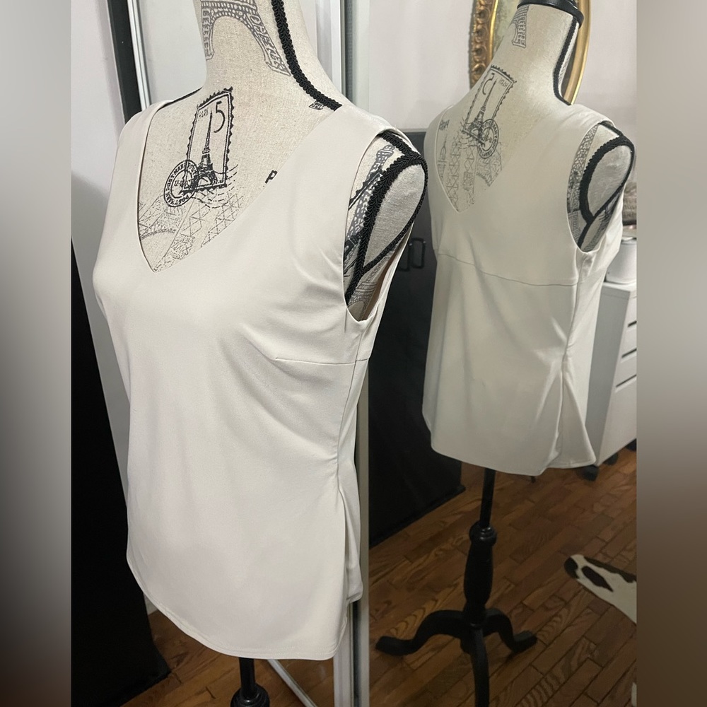 Joseph ribkoff beige stretch tank